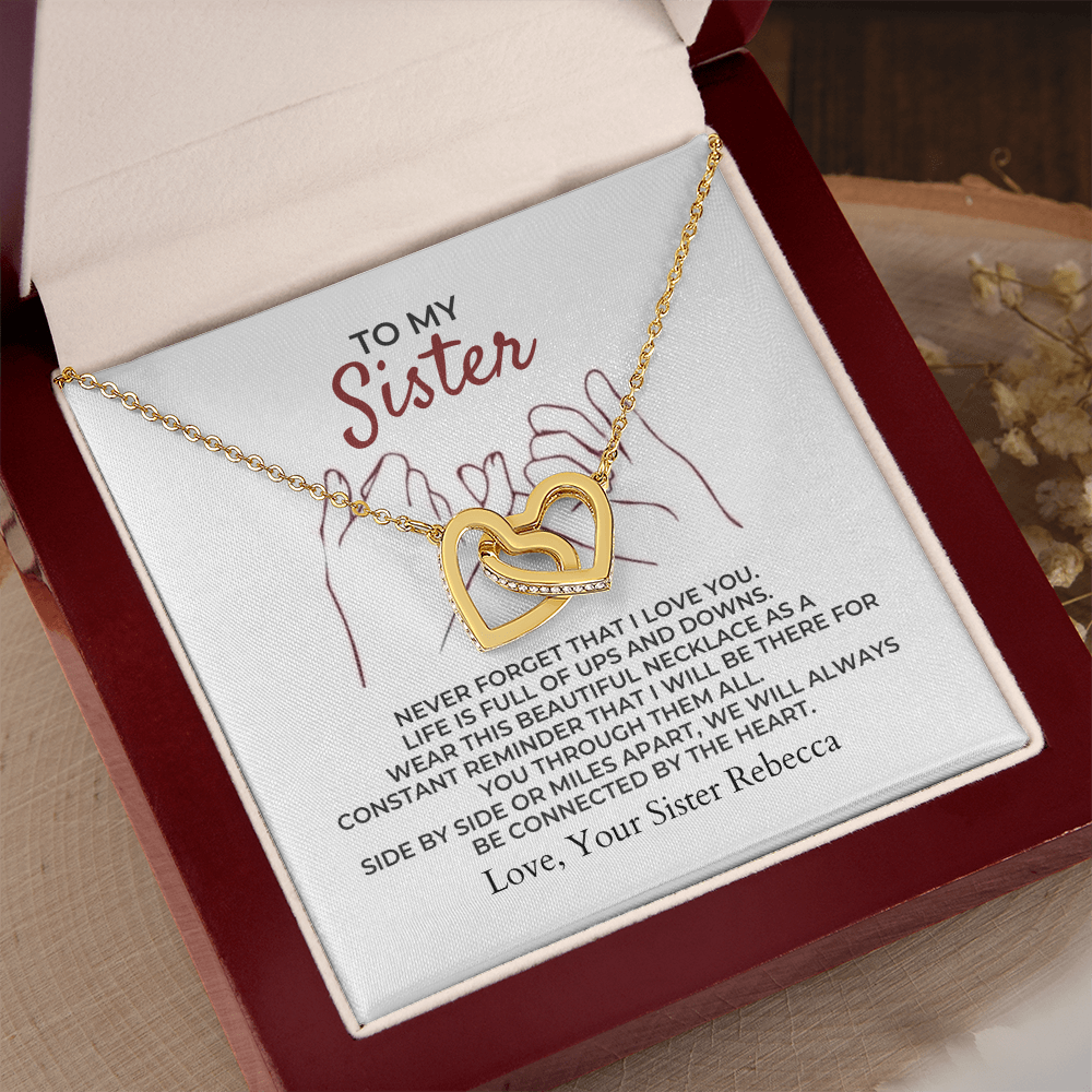 To My Sister - Interlocked Hearts Gift Set