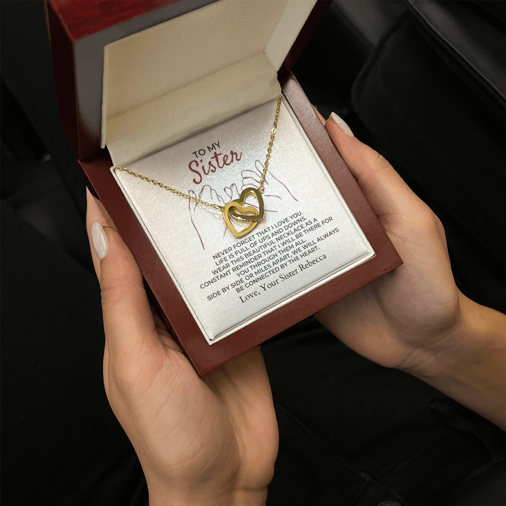 To My Sister - Interlocked Hearts Gift Set