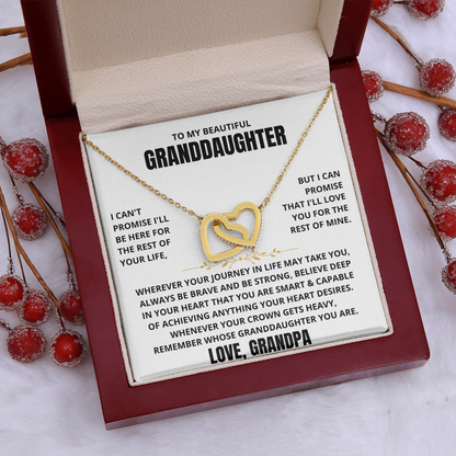 [ALMOST SOLD OUT] To My Beautiful Granddaughter - Interlocked Hearts Necklace Gift Set