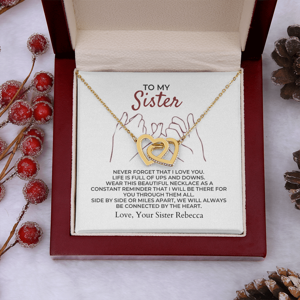 To My Sister - Interlocked Hearts Gift Set