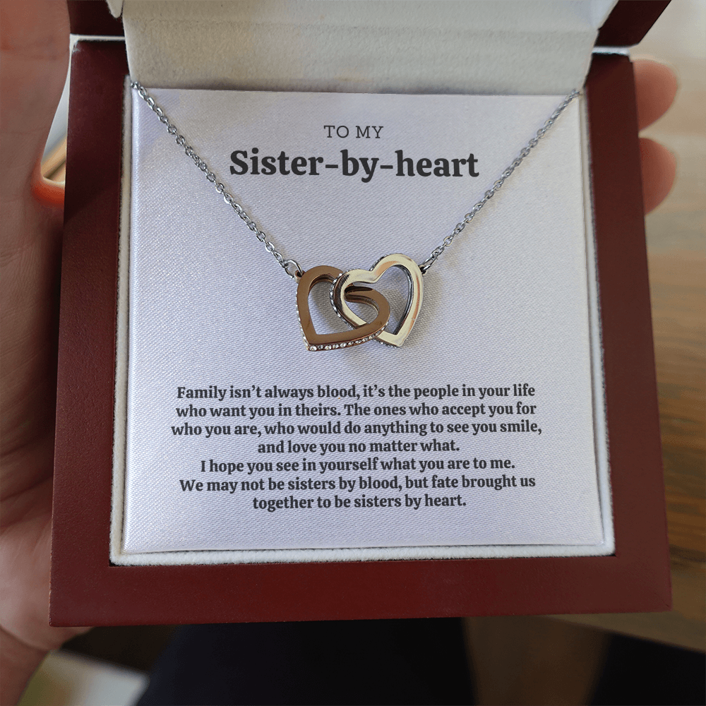 To My Sister-by-heart - Interlocked Hearts Gift Set