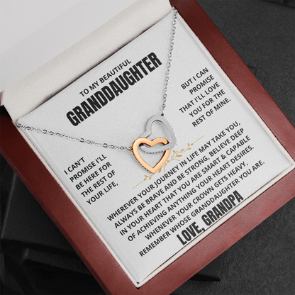 [ALMOST SOLD OUT] To My Beautiful Granddaughter - Interlocked Hearts Necklace Gift Set