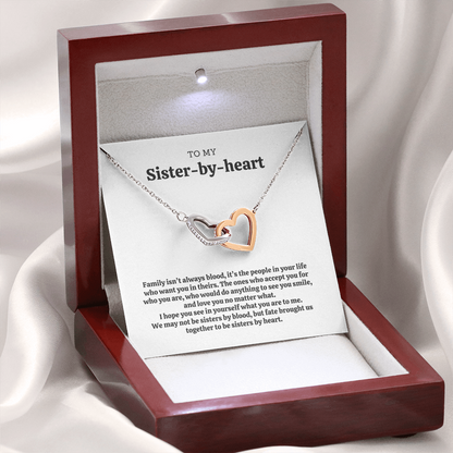 To My Sister-by-heart - Interlocked Hearts Gift Set