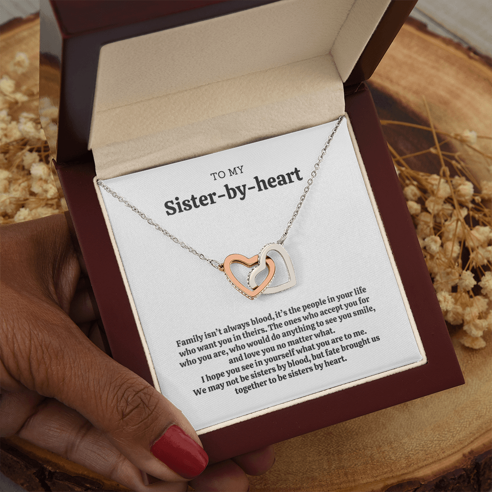 To My Sister-by-heart - Interlocked Hearts Gift Set