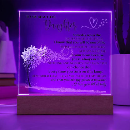 Beautiful Keepsake Gift for Daughter - Color Changing Lamp of Eternal Love - Perfect Daughter Gift - Charming Family Gift