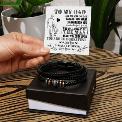 To My Dad From Son Bracelet Gift Set