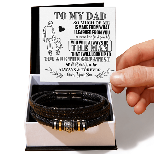 To My Dad From Son Bracelet