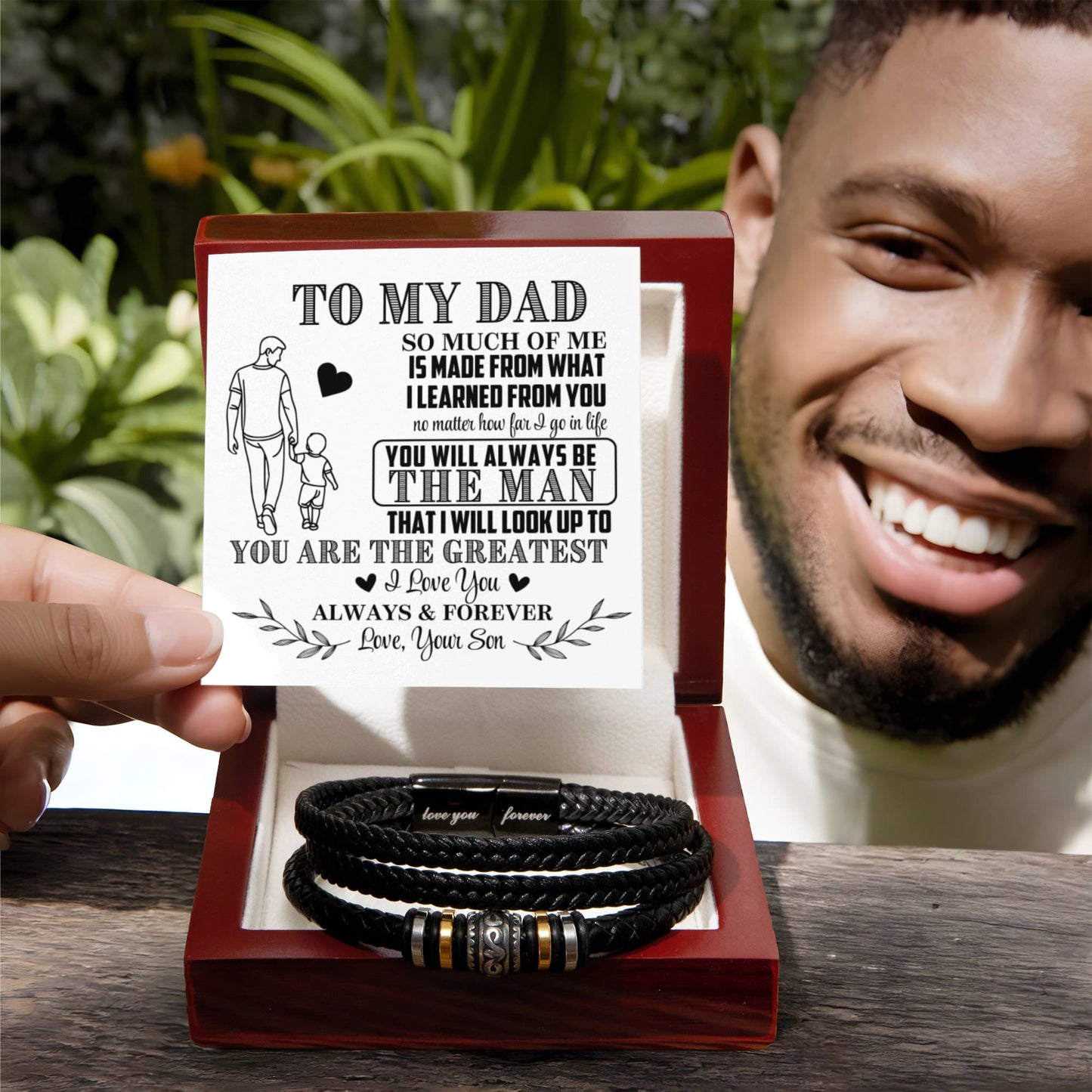 To My Dad From Son Bracelet