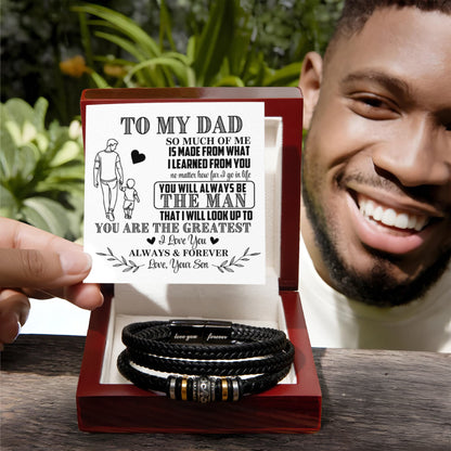 To My Dad From Son Bracelet Gift Set