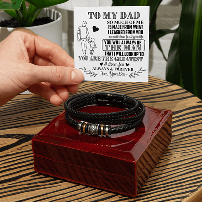 To My Dad From Son Bracelet Gift Set