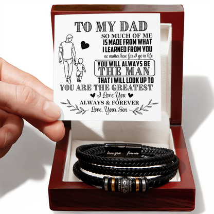 To My Dad From Son Bracelet Gift Set