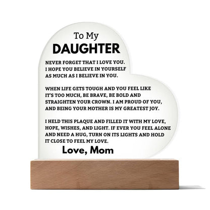 Daughter Gift-Believe In Yourself- From Mom - Charming Family Gift