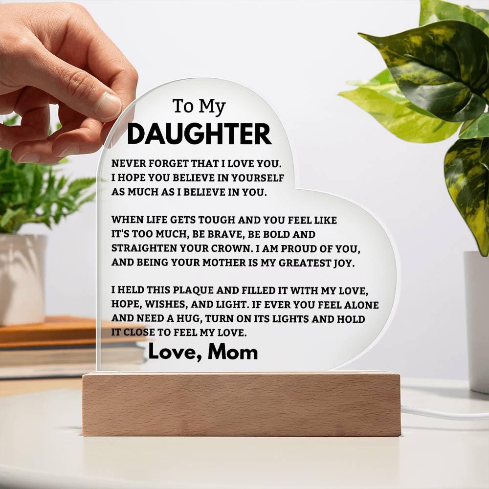 Daughter Gift-Believe In Yourself- From Mom - Charming Family Gift