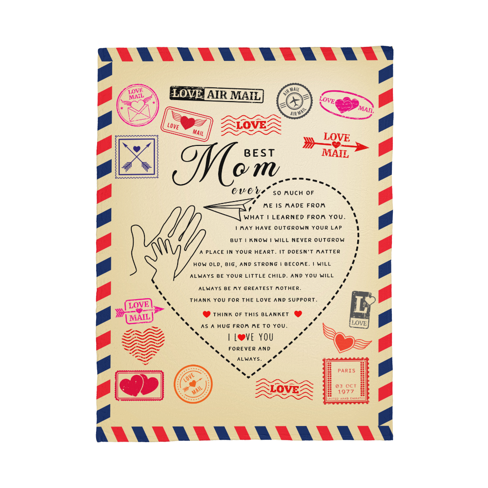 Best Mom Ever - 	60" x 80" Coral Fleece Blanket Gift Set
