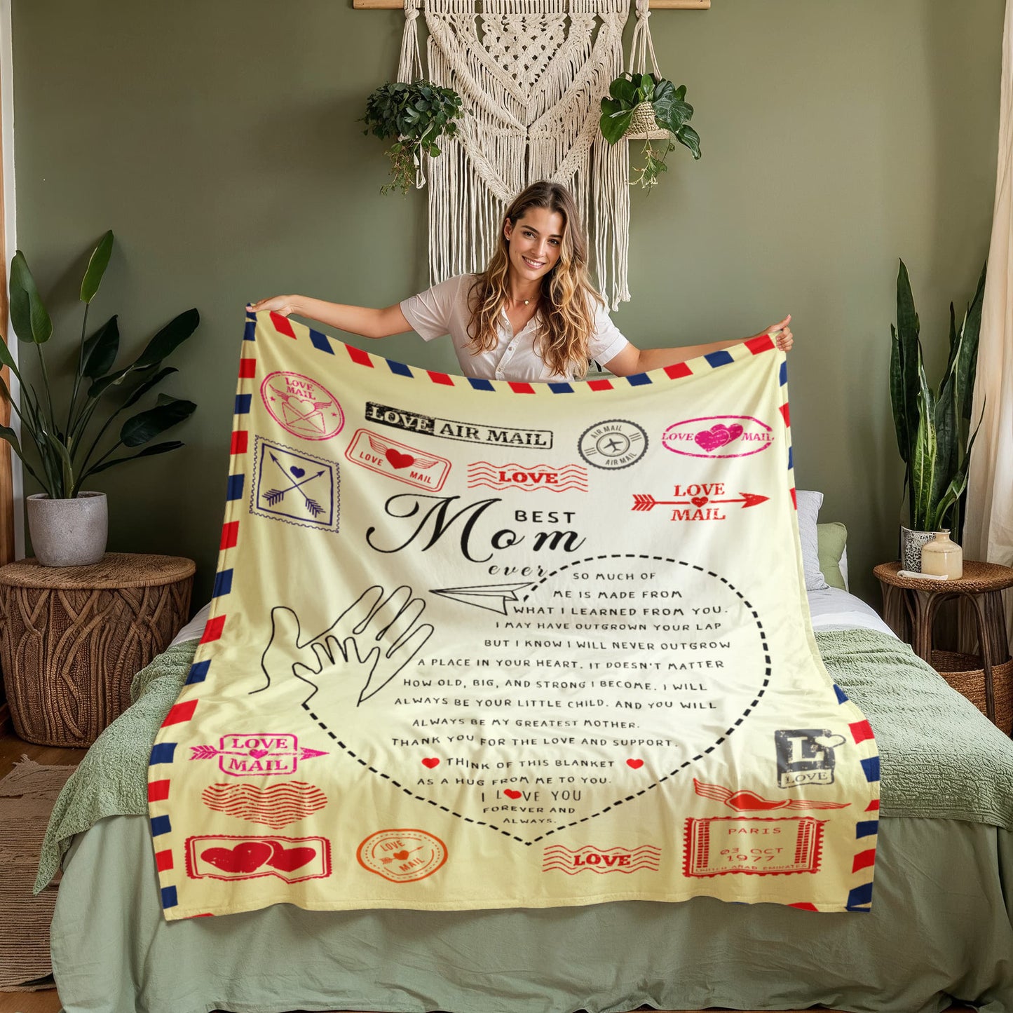 Best Mom Ever - 	60" x 80" Coral Fleece Blanket Gift Set