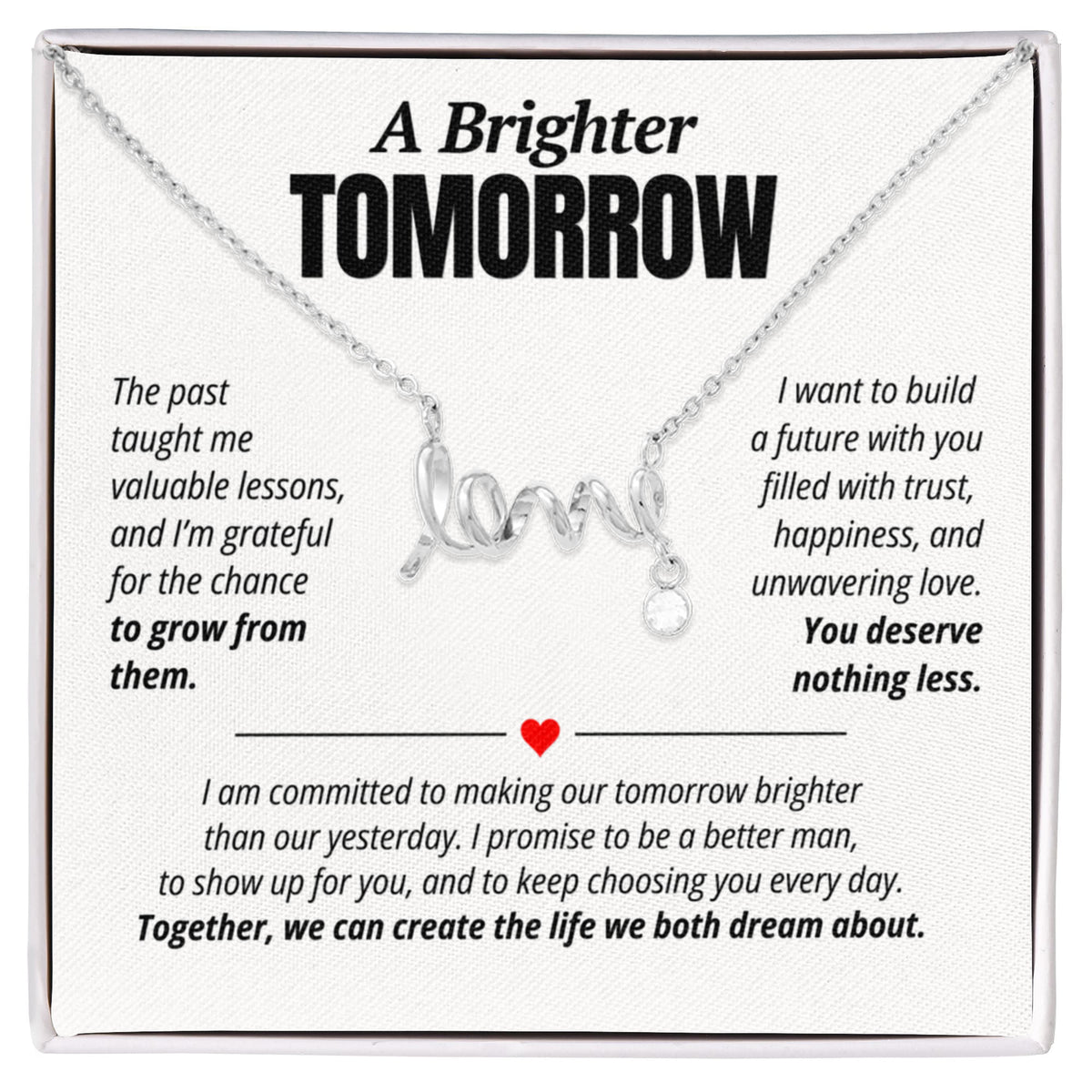 A Brighter Tomorrow Love Necklace for Her – Relationship Reconciliation Gift