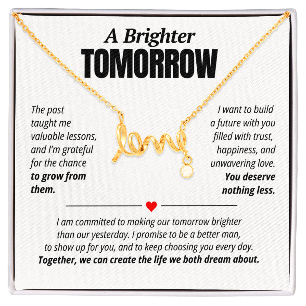 A Brighter Tomorrow Love Necklace for Her – Relationship Reconciliation Gift