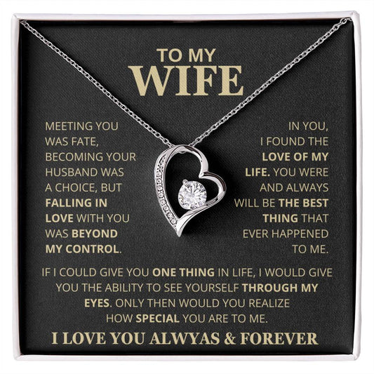 Wife Heart Necklace | Meeting you was fate |