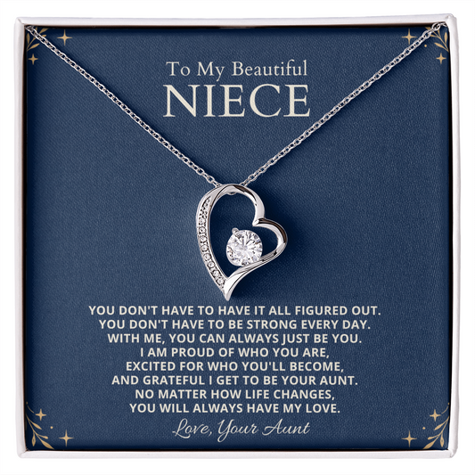 To My Beautifual Niece - Forever Love Necklace Gift Set
