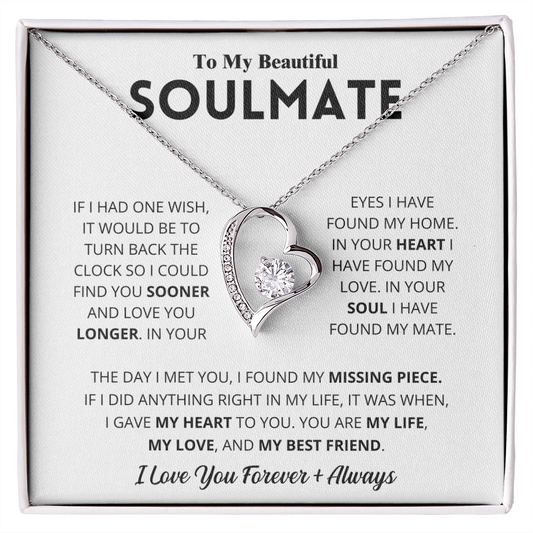 To My Beautiful Soulmate Necklace
