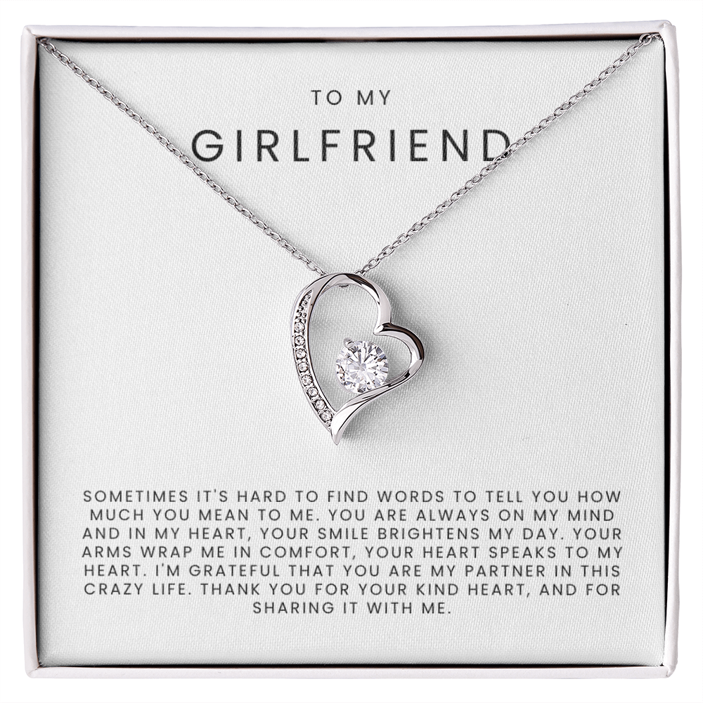 To My Girlfriend Necklace - Forever Love Necklace Gift Set