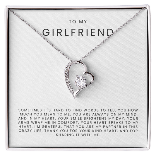 To My Girlfriend Necklace - Forever Love Necklace Gift Set