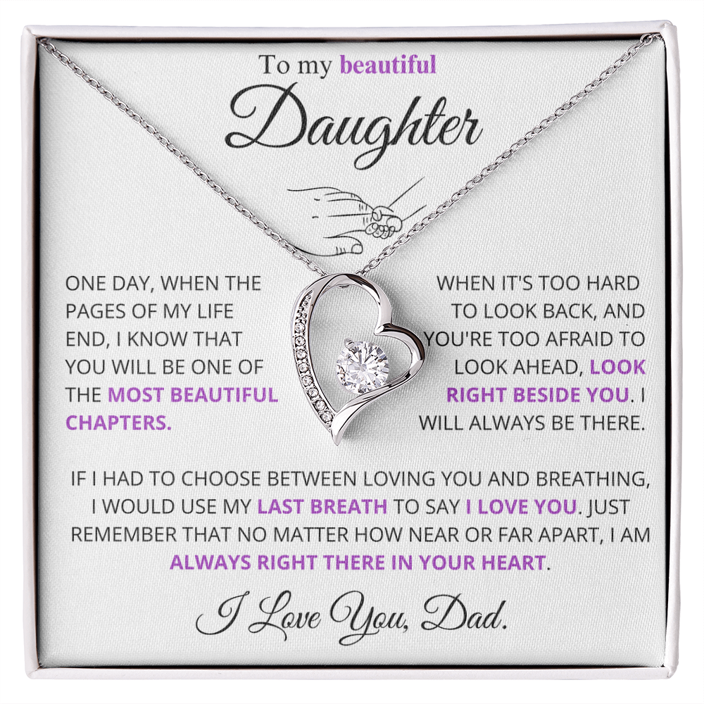 (Almost Sold Out) I would use my last breath to say I Love You - Necklace For Daughter