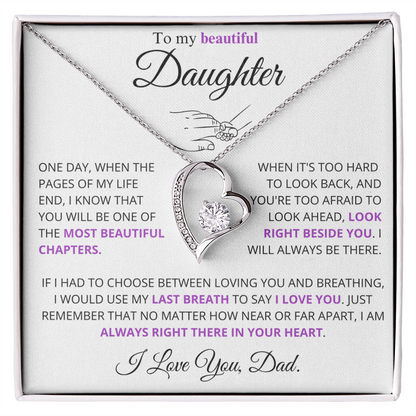 (Almost Sold Out) I would use my last breath to say I Love You - Necklace For Daughter