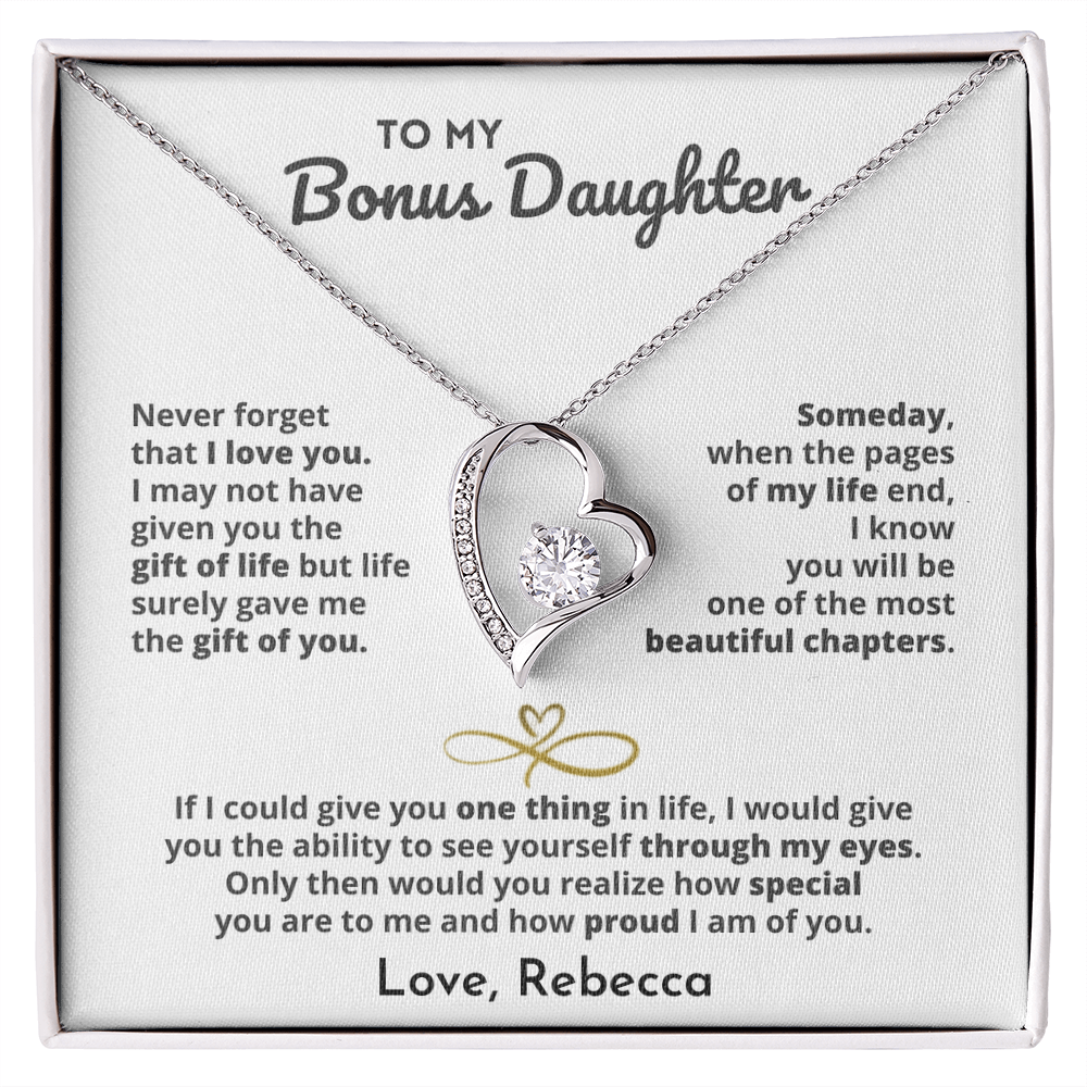 To My Bonus Daughter - Forever Love Gift Set Personalize with Name