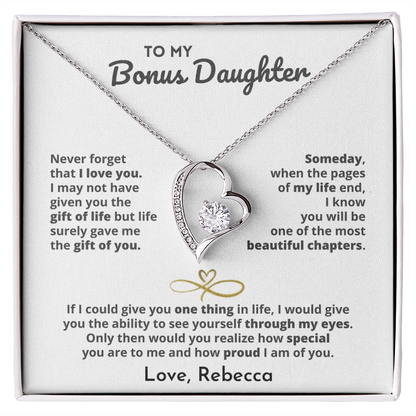 To My Bonus Daughter - Forever Love Gift Set Personalize with Name