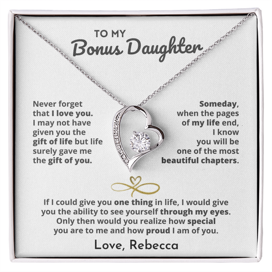 To My Bonus Daughter - Forever Love Gift Set Personalize with Name