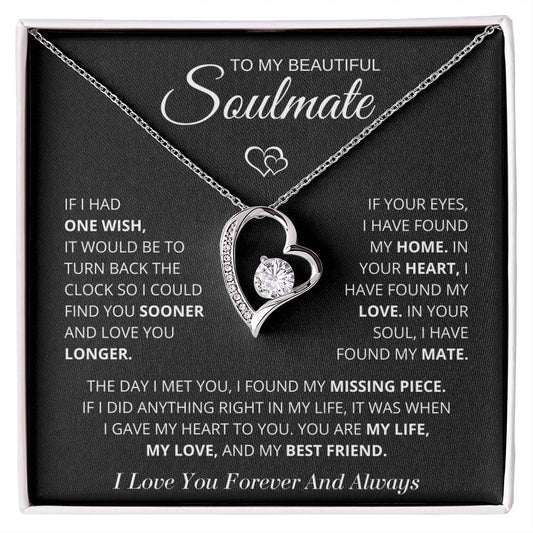 Gift for Soulmate "In Your Eyes I Have Found My Home" Necklace