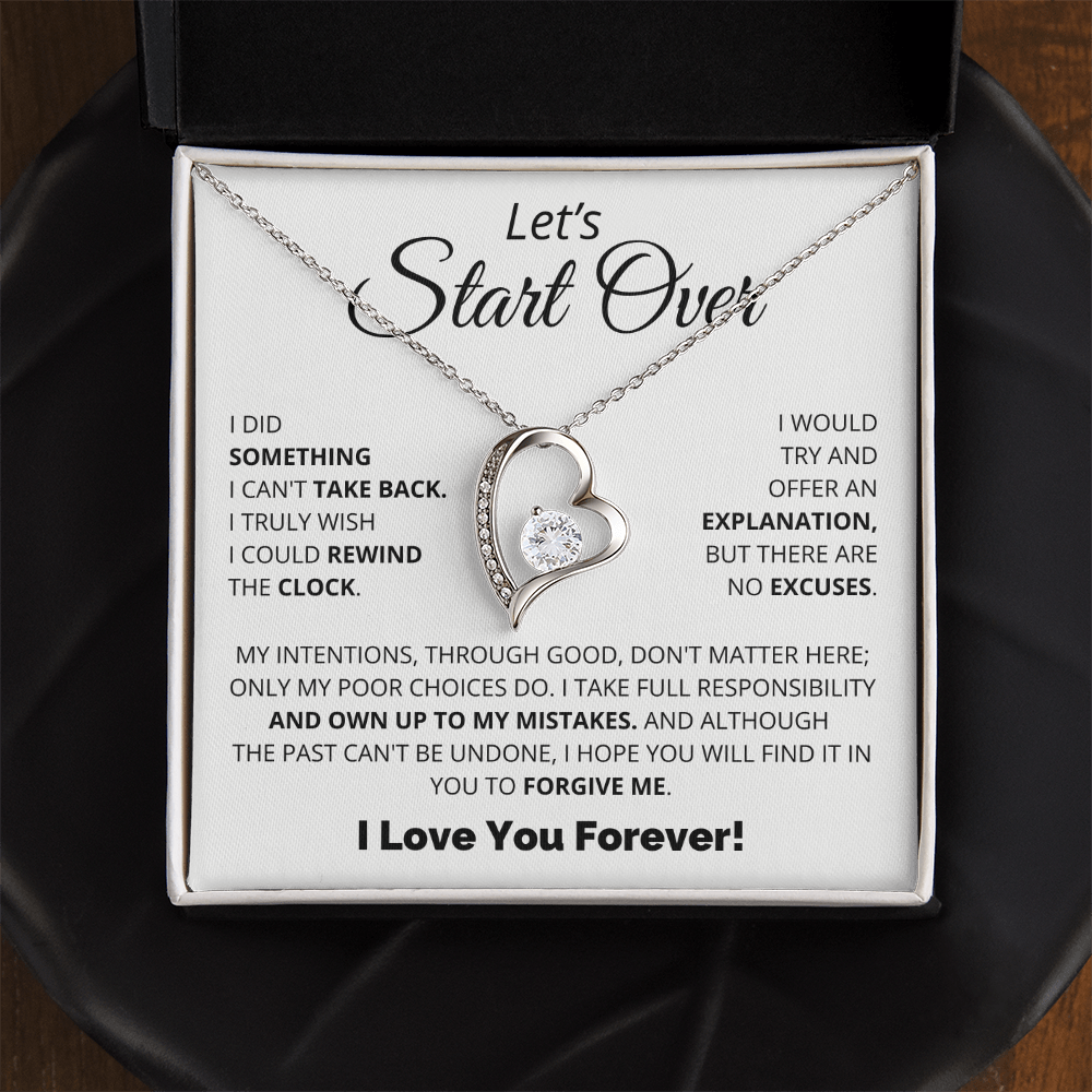 Let's Start Over - Apology Gift For Her - Forever Love Necklace