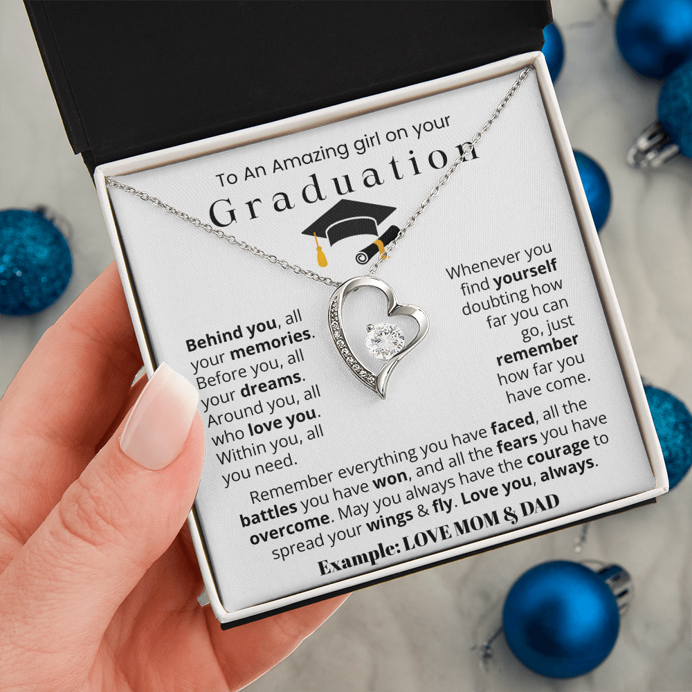 To An Amazing girl on your Graduation - Forever Love Necklace Gift Set