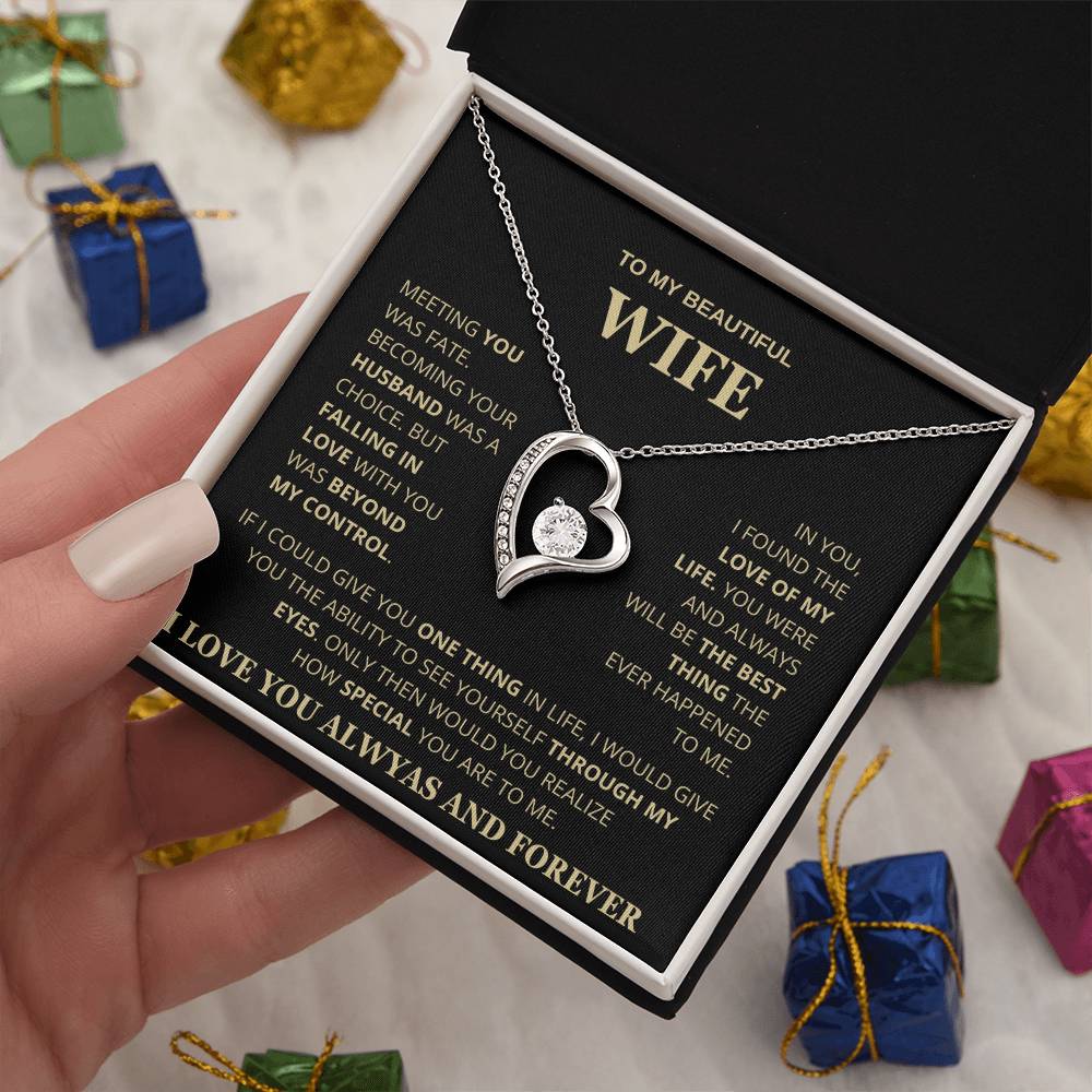 To My Wife - Gold Forever Love Necklace