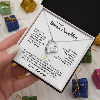 To My Bonus Daughter - Forever Love Gift Set Personalize with Name