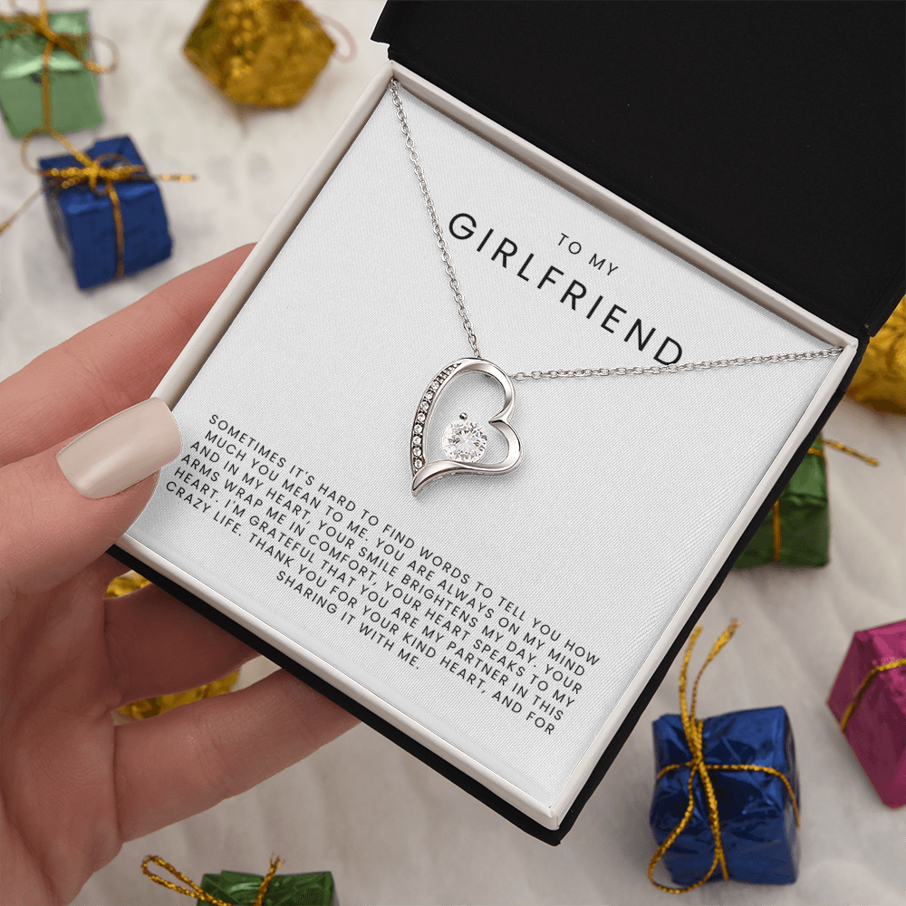 To My Girlfriend Necklace - Forever Love Necklace Gift Set