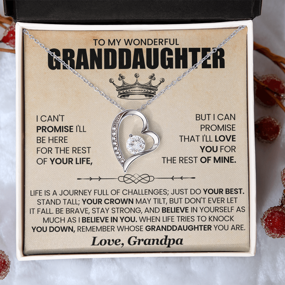 To My Wonderful Granddaughter - Forever Love Necklace Gift Set