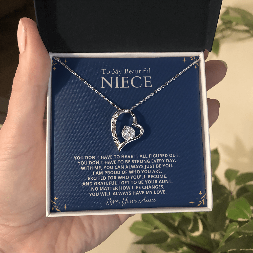 To My Beautifual Niece - Forever Love Necklace Gift Set