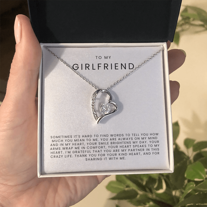 To My Girlfriend Necklace - Forever Love Necklace Gift Set