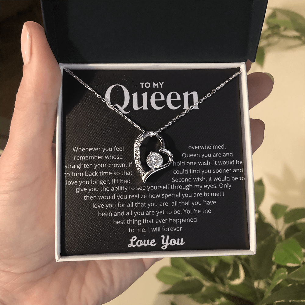 To my Queen – Love Heart Necklace