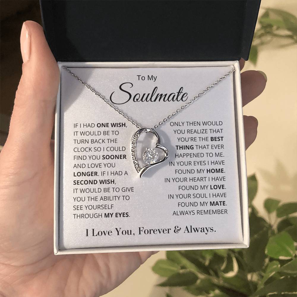 To My Soulmate - Heart Necklace Gift