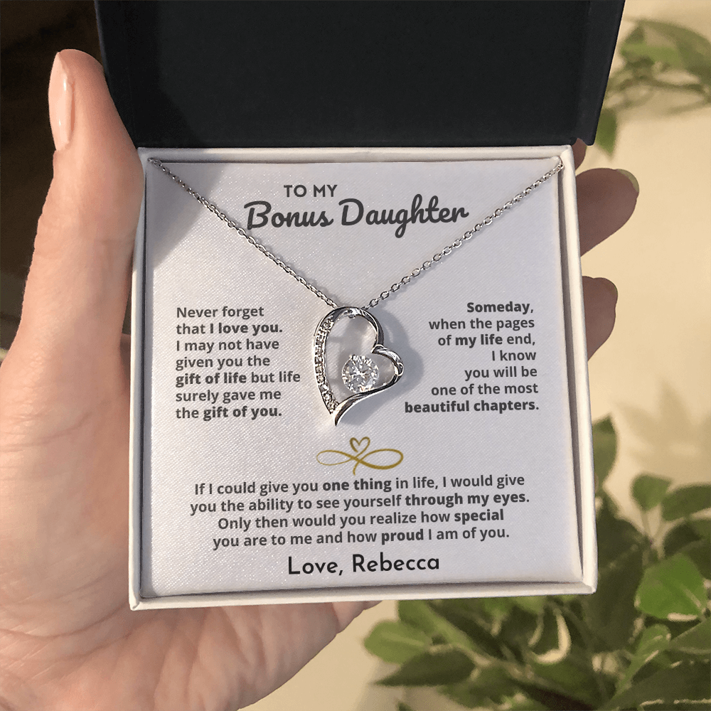 To My Bonus Daughter - Forever Love Gift Set Personalize with Name