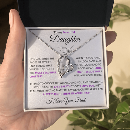 (Almost Sold Out) I would use my last breath to say I Love You - Necklace For Daughter