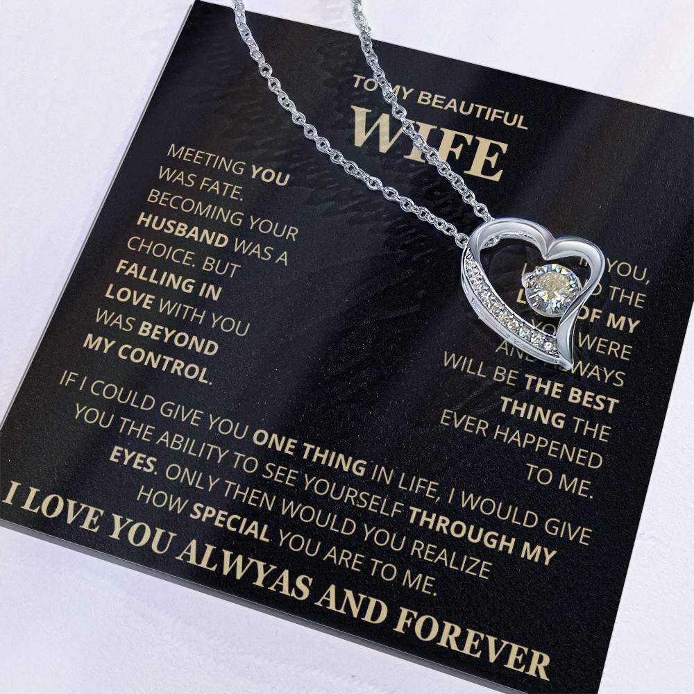 To My Wife - Gold Forever Love Necklace