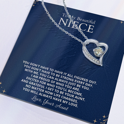 To My Beautifual Niece - Forever Love Necklace Gift Set