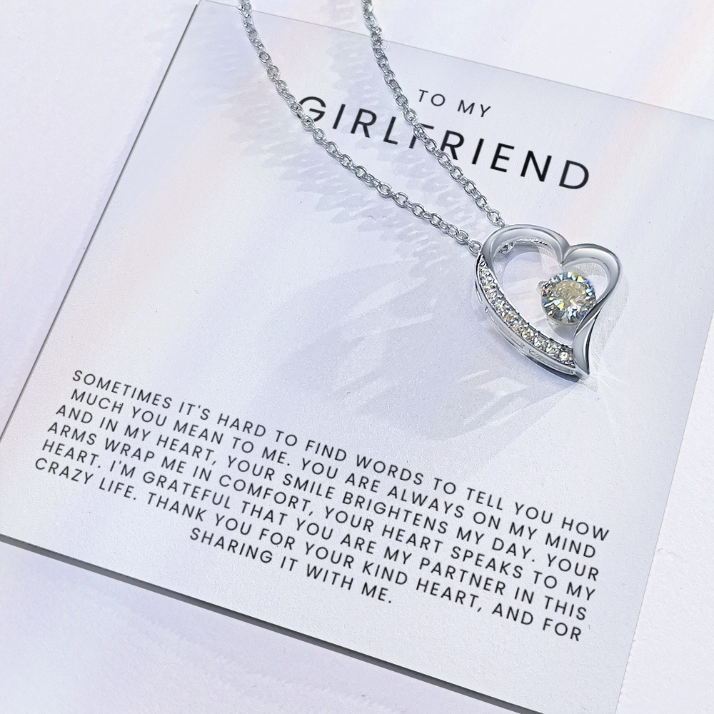 To My Girlfriend Necklace - Forever Love Necklace Gift Set
