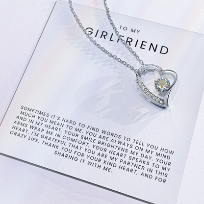 To My Girlfriend Necklace - Forever Love Necklace Gift Set
