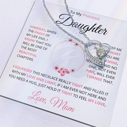 [ ALMOST SOLD OUT] To My Precious Daughter " Someday When The Pages" Love Mom Necklace - Charming Family Gift