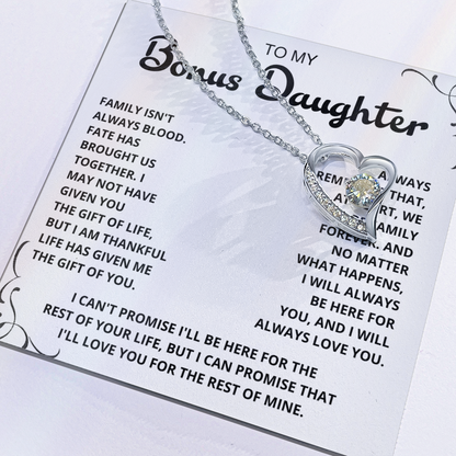 To My Bonus Daughter - "My Family Forever" Necklace